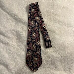 Disney Store Mickey Mouse Logo Navy‎ 100% Silk Necktie Vintage Iconic